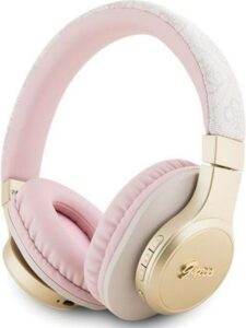 Guess PU 4G Leather BT Headphone Sound with Script Metal Logo - Pink